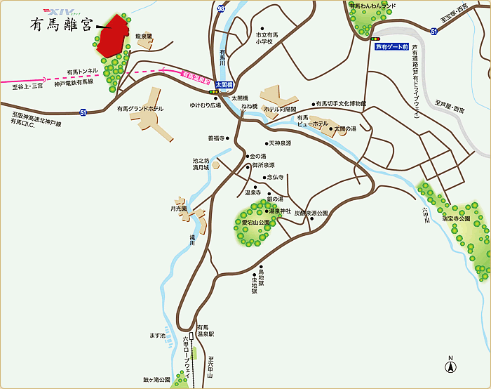 エクシブ有馬離宮 地図