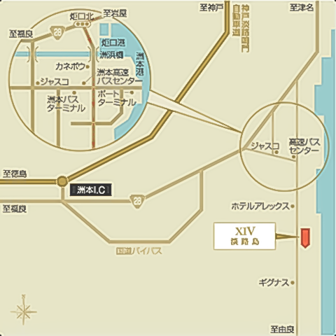 エクシブ淡路島 地図